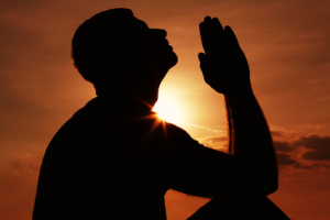 Praying-Sillouette